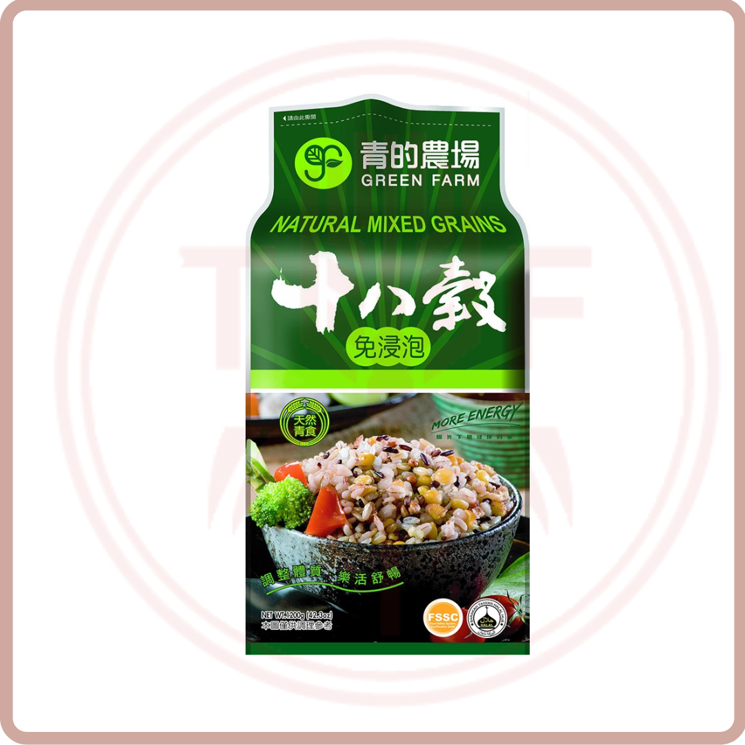 (Out of Stock 售罄補貨中) 日正 青的農場 18穀(黑藜麥) 1200G Green Farm Natural Mixed Grains (Black Quinoa)